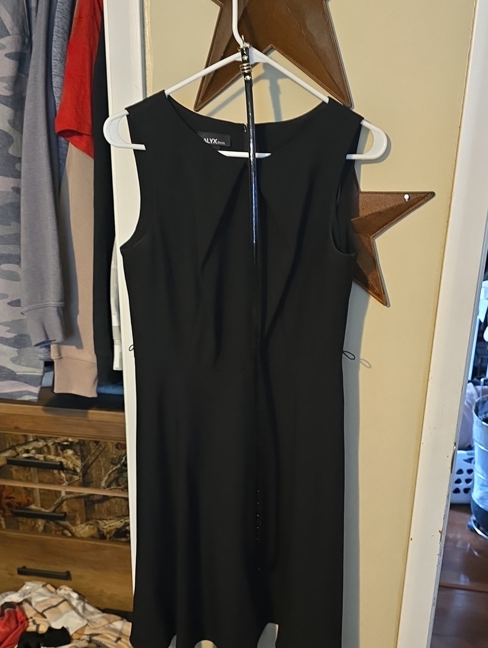 Alyx Black Sleeveless Midi Sheath Dress Brand New Small